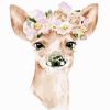 Deer Fawn Floral Animals Paint By Numbers