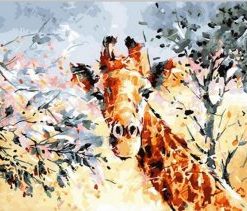 Abstract Giraffe Paint By Number