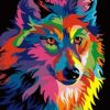 Abstract Wolf Paint By Number