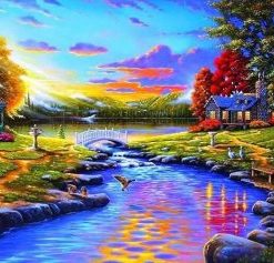 Sunset Landscape Paint By Number