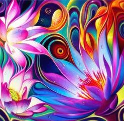 Colorful Flowers Paint By Number