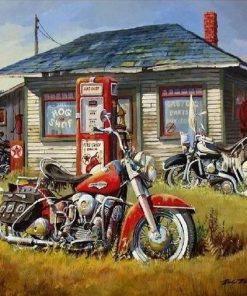 Harley Davidson Motorcycles paint by numbers