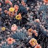 Purple Prickly Pear Blooms Flowers Paint By Numbers