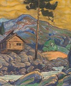 Hut in The Mountains paint by numbers