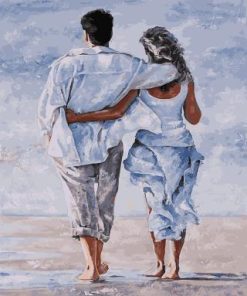 Lovers on a Beach Holiday paint by numbers