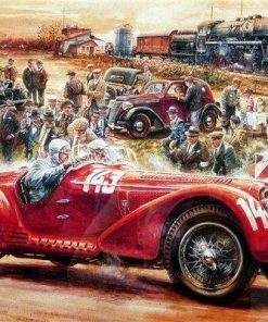 Old Car Racing paint by numbers