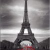 Red Car At Paris Paint By Number