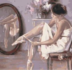 White Ballet Dancer Paint By Number