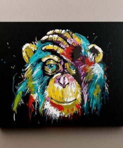 Colorful Chimp Paint By Numbers