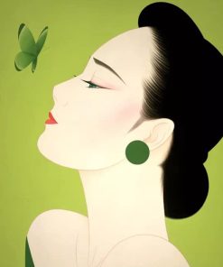 Girl Green Look People Paint By Numbers
