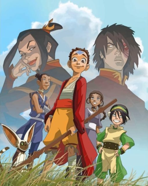 Avatar The Last Airbender Squad Anime Paint by numbers