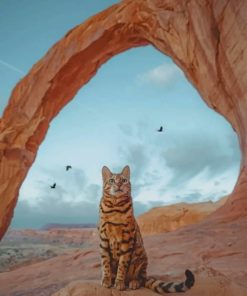 Bengal Cat In Corona Arch Utah paint by numbers