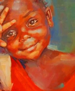 Little African Boy paint by numbers