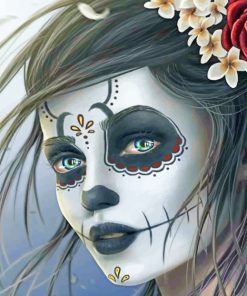 Skull Candy Girl paint by numbers