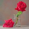 Rose Flower In Glass paint by number