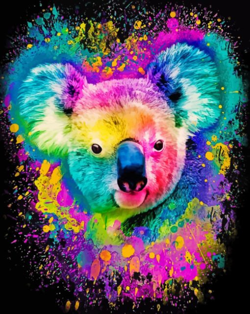 Colorful Koala Paint by numbers