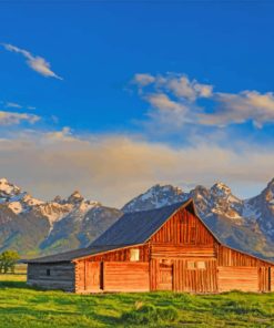 Milton Barn In Jackson Hole Paint by numbers