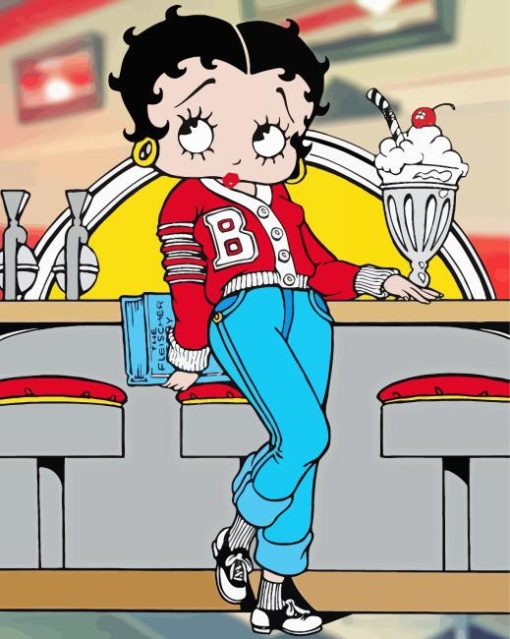 Cute Betty Boop Paint By Numbers