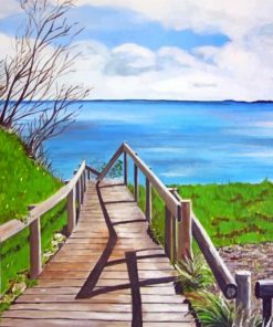 Lake Boardwalk Paint by numbers