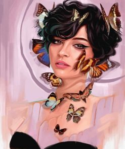 Woman And Butterflies paint by numbers