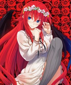 anime-girl-Rias-Gremory-paint-by-numbers