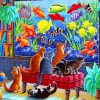 Cats Watching Fishes Paint by numbers