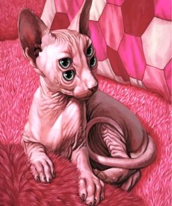 Pink Sphinx paint by numbers