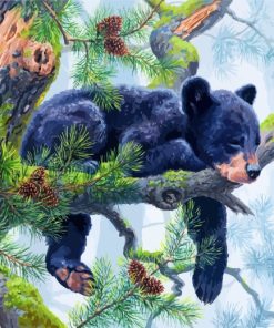 Sleepy Bear Paint by numbers