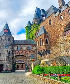 Cool Cochem Castle paint by numbers