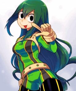 Tsuyu Asui My Hero Academia Paint by numbers