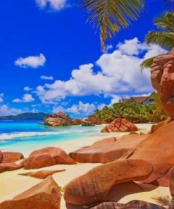 Praslin Island Seychelles Paint by numbers