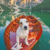 Jack Russell In Lake Louise Paint by numbers