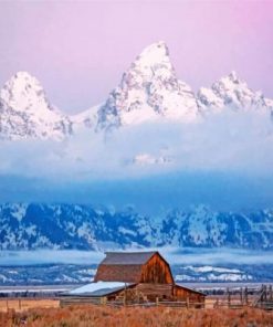 Milton Barn Jackson Hole paint by numbers