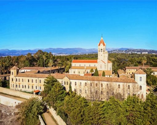 Abbaye De Lérins Cannes France Europe paint by number