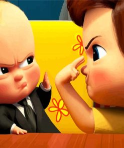 Angry Tim And Baby Boss Paint By Numbe