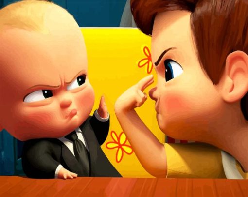 Angry Tim And Baby Boss Paint By Numbe