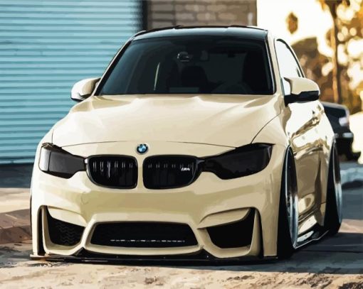 Beige BMW Car Paint By Number