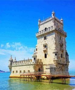 Belem Tower In Lisbon Portugal Paint By Number