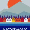 Bergen Norway Poster Paint by Number