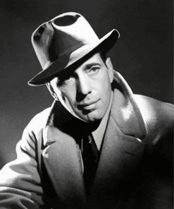 Black And White Humphrey Bogart Paint By Number