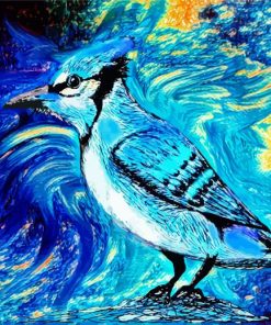 Blue Jay Bird Art Paint By Number