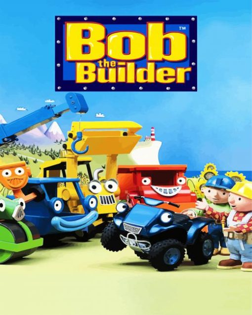 Bob The Builder Cartoon paint by number