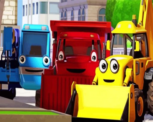 Bob The Builder Vehicles Paint By Number