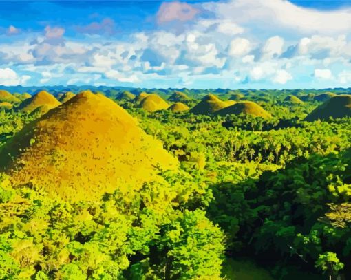 Bohol Chocolate Hills Paint by Number