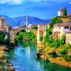 Bosnia And Herzegovina Mostar Paint by Number