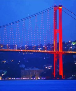 Bosphorus Bridge At Night Paint by Number