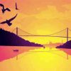 Bosphorus Bridge At Sunset Paint by Number