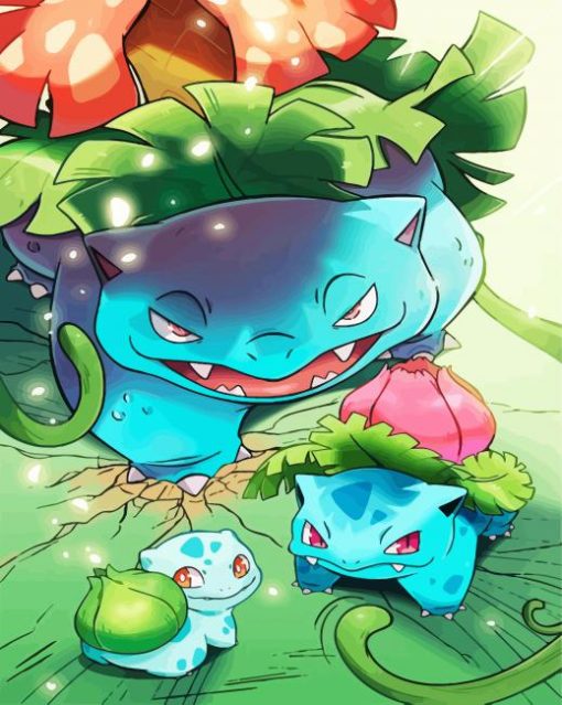 Bulbasaur Family Paint By Number