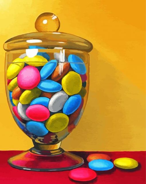 Candies Glass Box Paint By Number