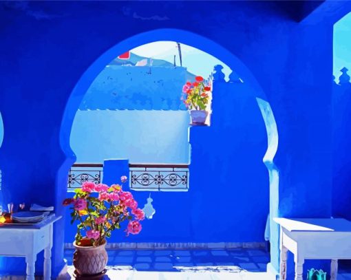 Chefchaouen Morocco paint by number